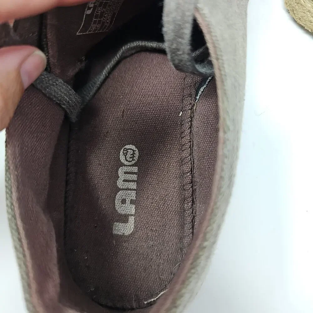 Lamo Mens Brown Canvas Chukka Espadrille Lace Up Shoes Size 10 Coastal‎ Casual